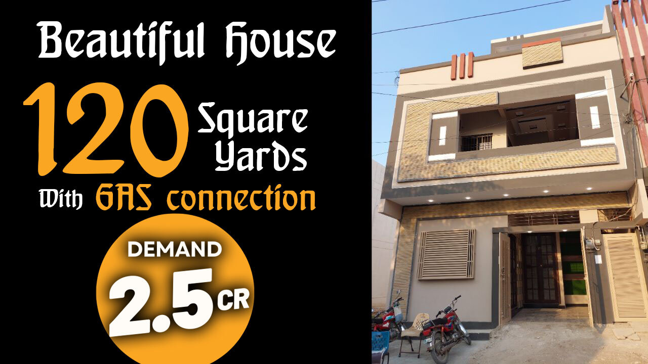 New House With GAS Connection in Gulshan-e-Maymar Sector R3 - 120 Sq Yds Double Storey - Modern Home