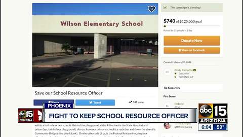 School principal launches GoFundMe in effort to save School Resource Officer