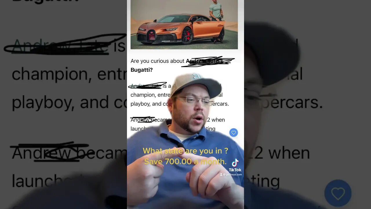 MEN Don’t buy a BUGATTI and don't buy any car until 25 years old!!!!!!!!!!!!!!!!!!!!