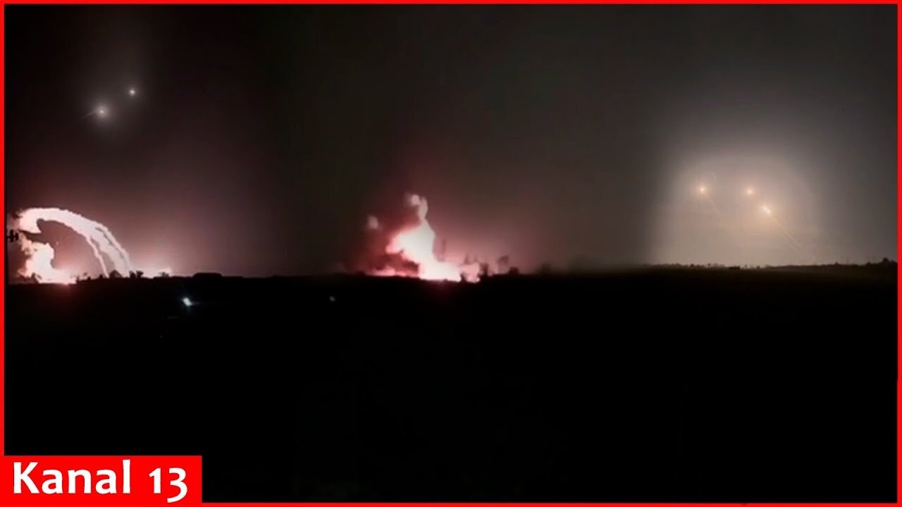 Footage of Ukrainian missile strikes on Russian airfield in Crimea