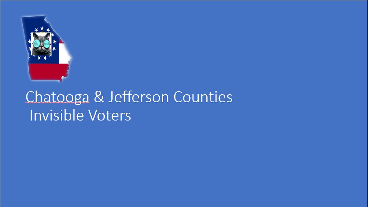 Chatooga & Jefferson Counties - How do Dead People Vote in Person?