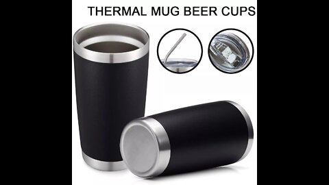 stainless steel thermos mug