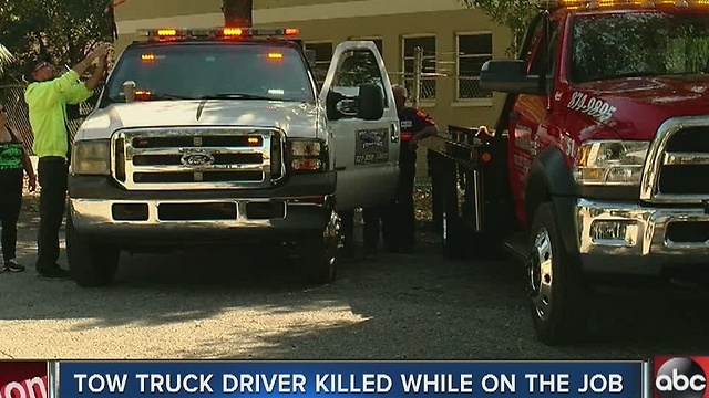 Tow driver killed while on the job