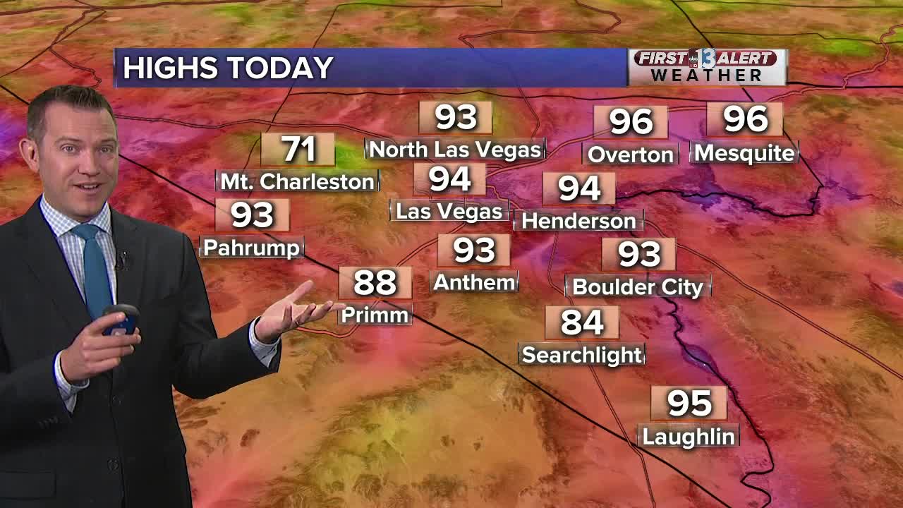 13 First Alert Las Vegas forecast updated September 25th morning