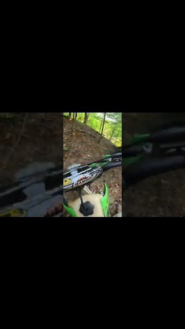 Kawasaki KX250 ravine crash #shorts