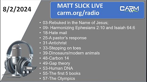 Matt Slick Live, 8/2/2024