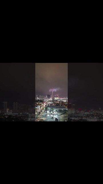 Las Vegas Strip New Year's Fireworks 🎆 😍 😎
