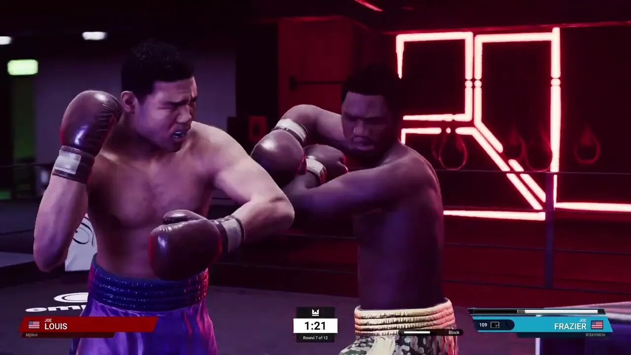 Undisputed Boxing Online Gameplay Joe Louis vs Joe Frazier - Risky Rich vs Mjolnir