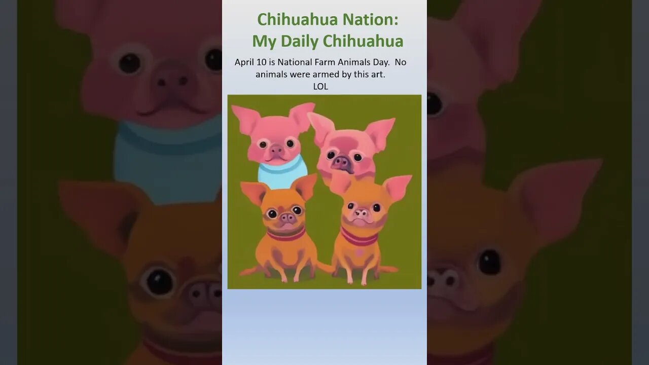 National Farm Animals Day. What will the ai create with Chihuahuas and farm animals? #shorts