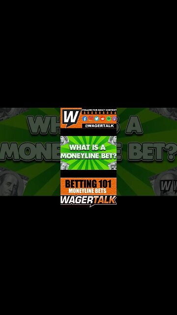 What Is A Moneyline Bet? How To Bet The Money Line Explained! ⏱️WagerTalk Minute #shorts