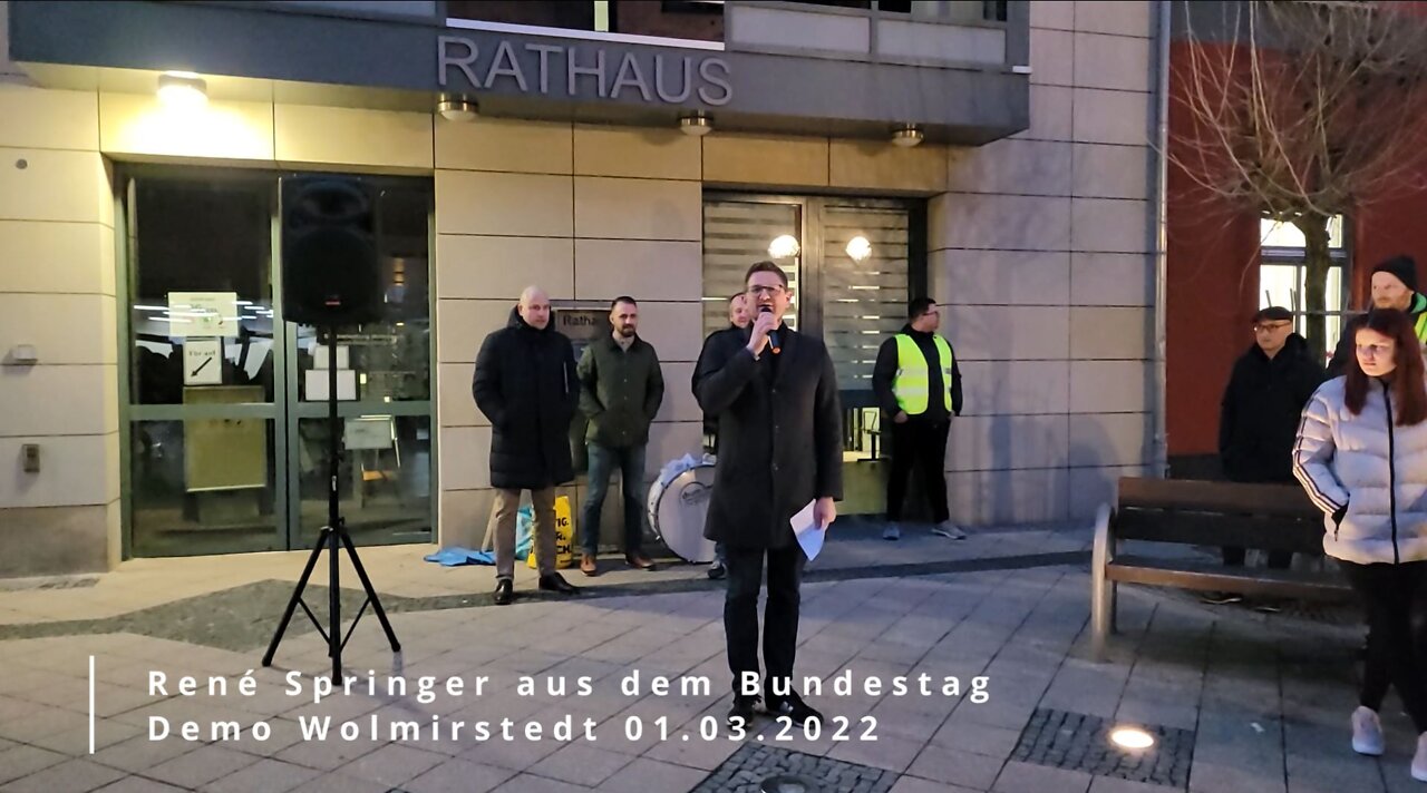 René Springer aus dem Bundestag | Demo Wolmirstedt 01.03.2022