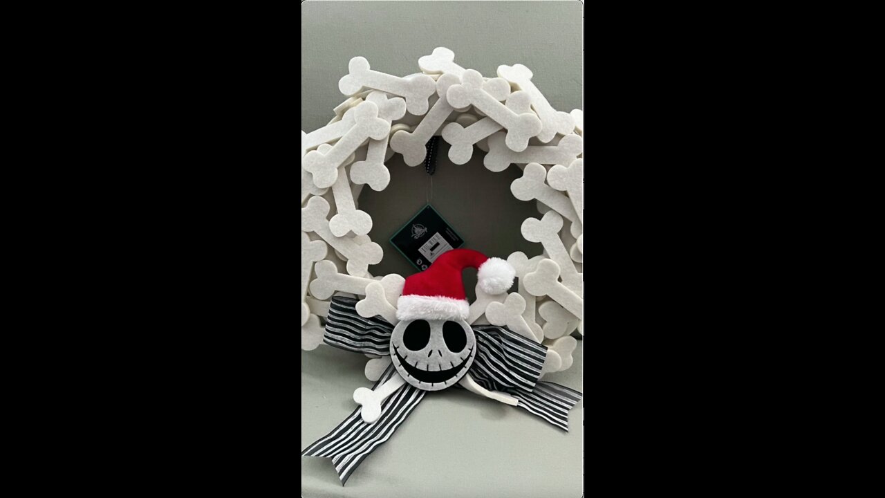 Disney Parks Nightmare Before Christmas Jack Skellington Wreath #shorts