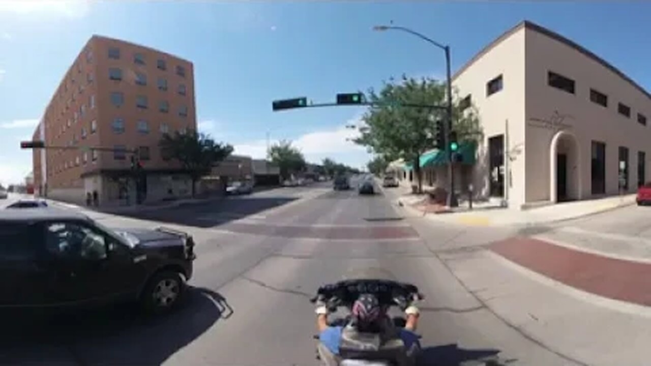 360 video Riding through Roswell, New Mexico going to the Harley dealership,07/12/23