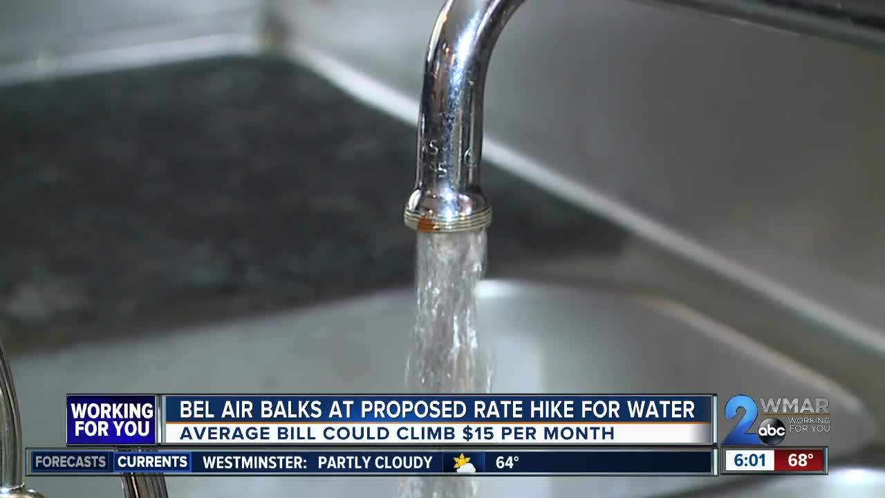 Bel Air balks at proposed rate hike for water bill