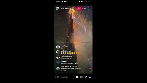 watch live fireworks from Burj Khalifa #reelsinstagram #burjkhalifa #shorts