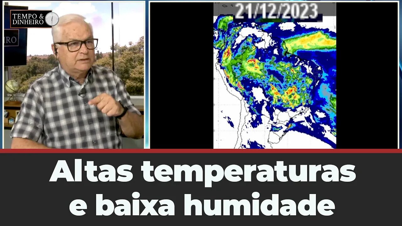 Temperatura começa subir e derruba a umidade em todo BR. Chuvas em algumas áreas com volumes baixos