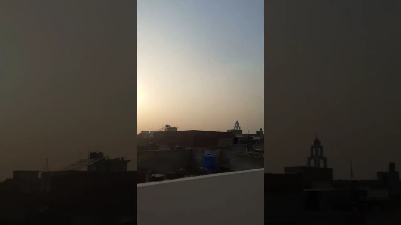 Sun with intense light in the evening, MashAllah #lahore #sunlight#evening
