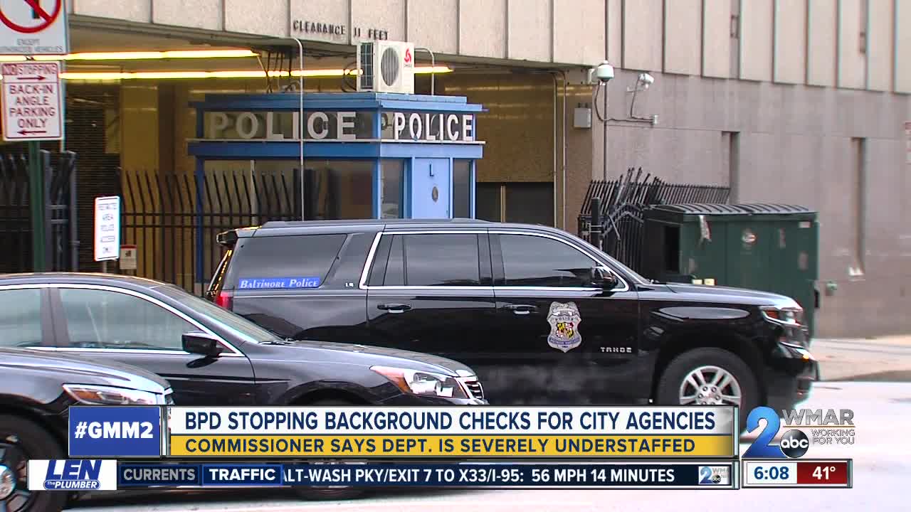 Baltimore Police suspends performing background checks for other city agencies