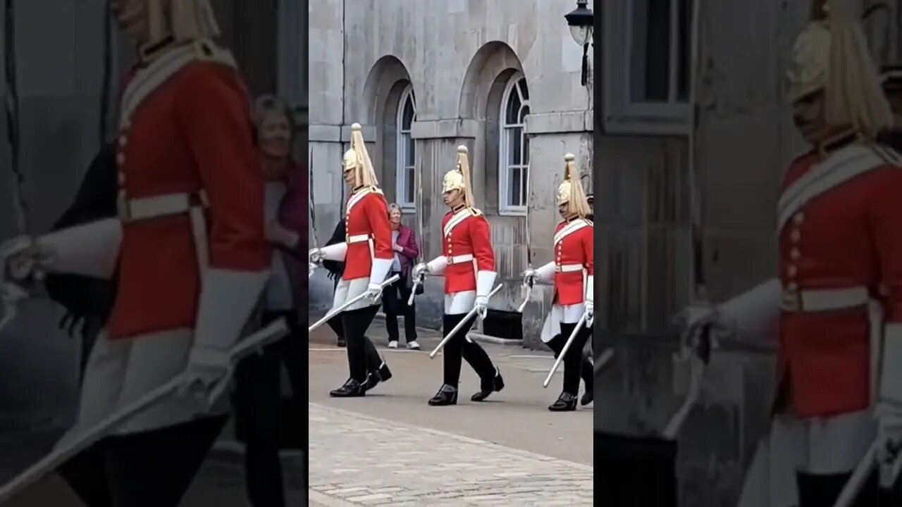 The kings guards the Reds line up inspection #horseguardsparade