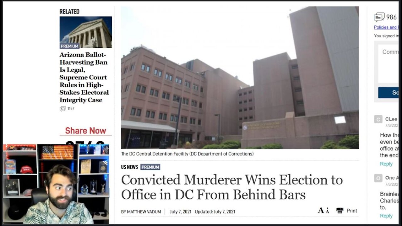 INSANITY! Convicted Murderer Wins Election In DC From Behind Bars!