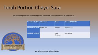 Messianic Torah Portion Chayei Sara with Romans 13