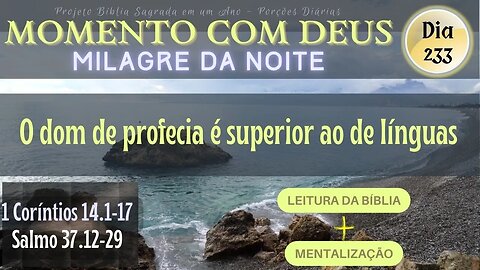 MOMENTO COM DEUS - MILAGRE DA NOITE - Dia 233/365 #biblia