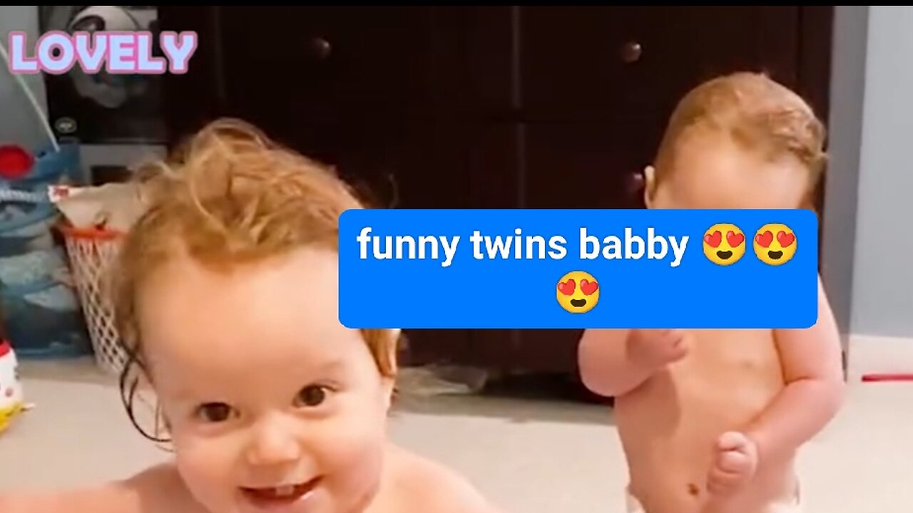 funny twins babby cute