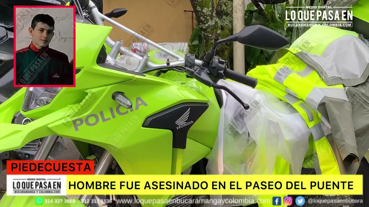 Hombre fue asesinado en el municipio de Piedecuesta