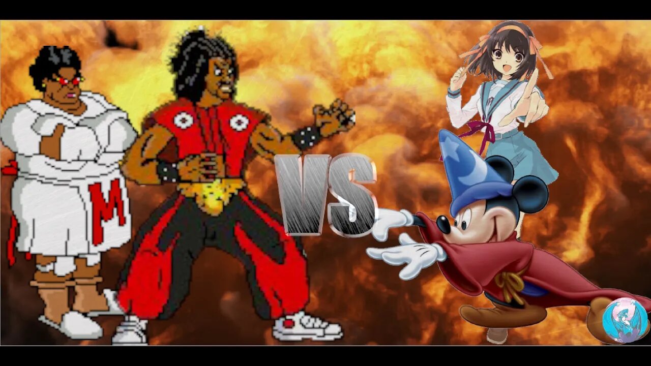 MUGEN - Request - Sho Nuff X & Momasusta X VS Mickey EX & Haruhi Suzumiya - See Description