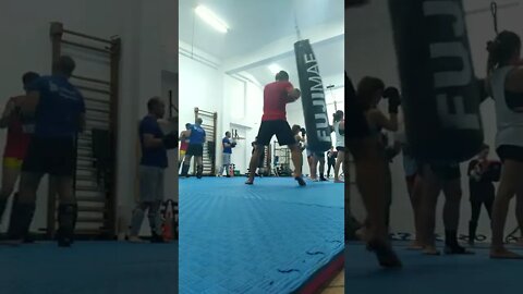 Kick, Punch, Elbow And Knee The Bag (2)