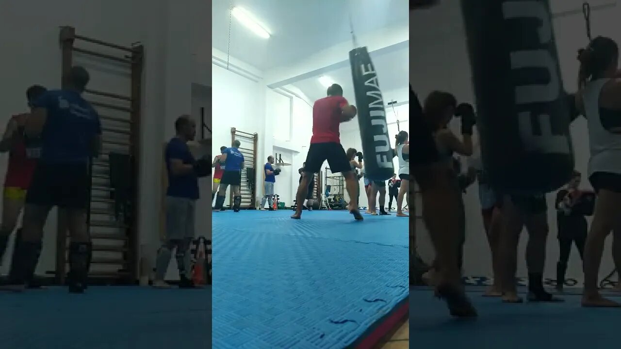 Kick, Punch, Elbow And Knee The Bag (2)