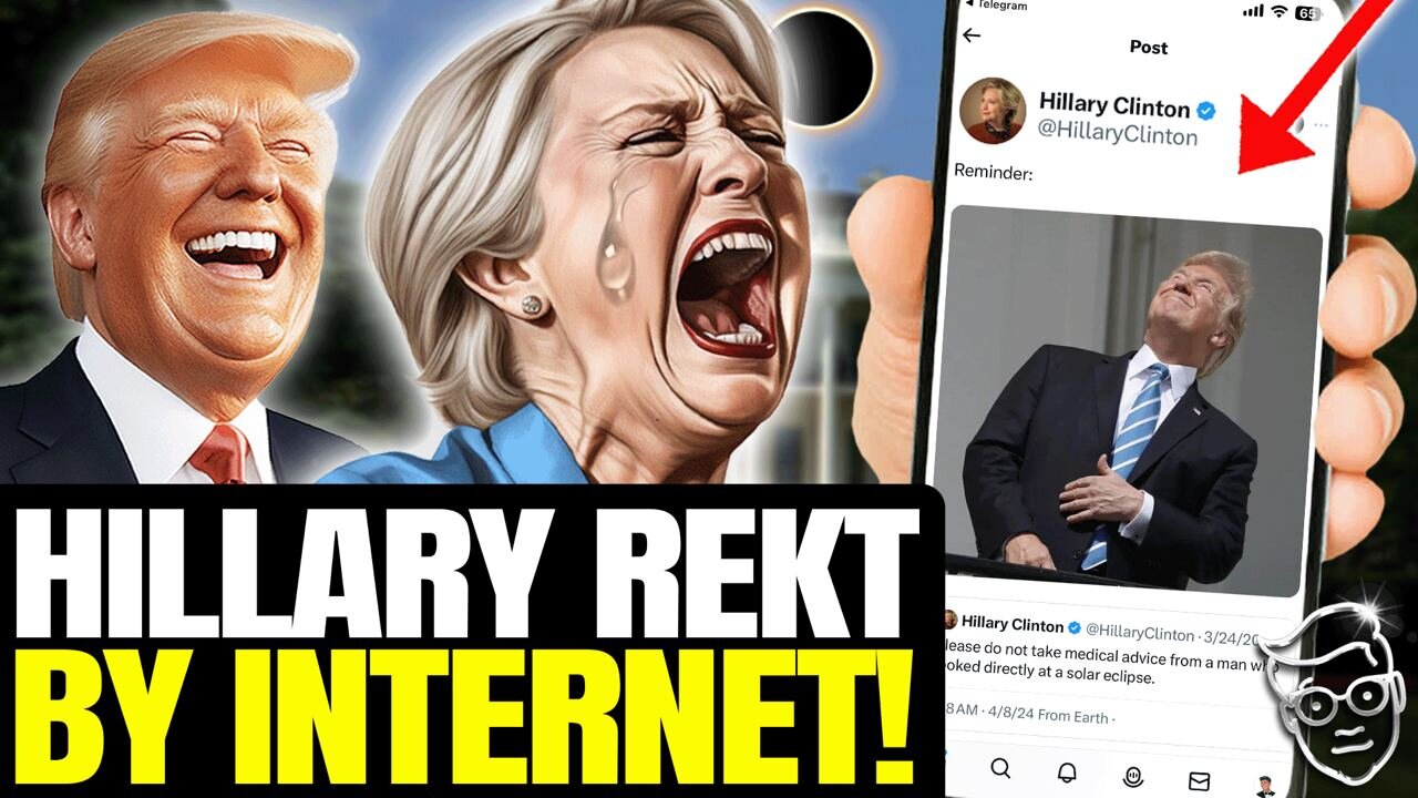 Hillary Tries To TROLL Trump With Eclipse Meme, Gets NUKED By Internet | LOCKS Account in PANIC 🤣