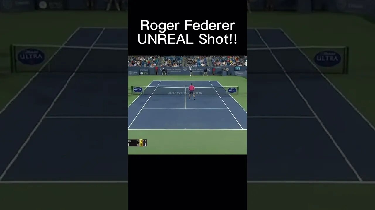 Roger Federer UNREAL Shot!! 🤯 #tennis #shorts