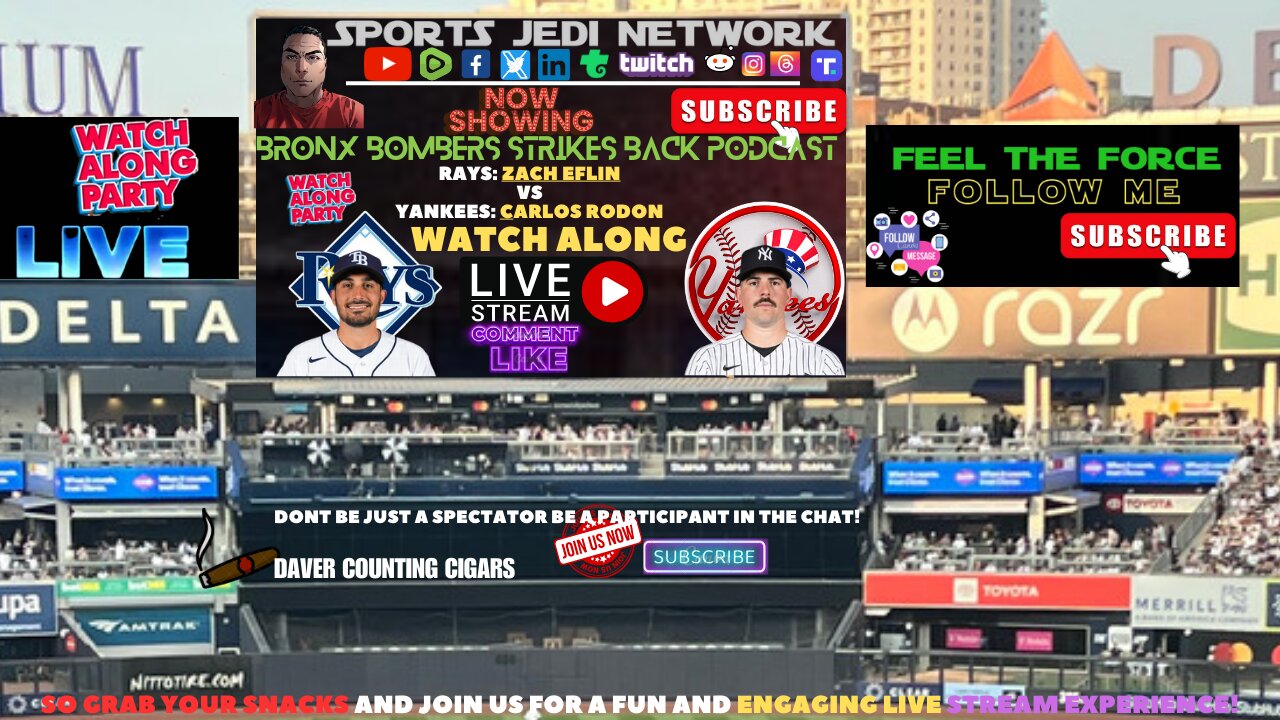 ⚾⚾NEW YORK YANKEES vs TAMPA BAY RAYS Live Reaction | WATCH ALONG |POST TRADE DEADLINE STREAM