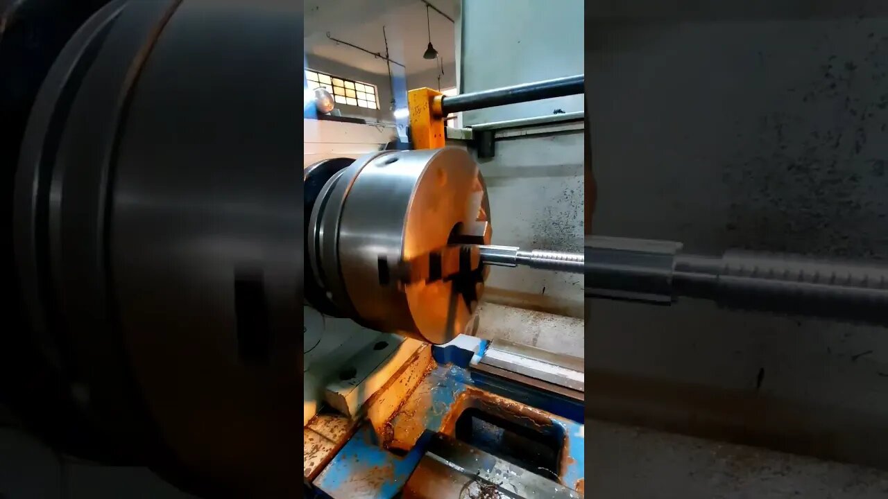 Lathe Machine Work Threading #amazing #satisfying #work #skills #shorts