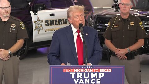 LIVE ~ President Donald J. Trump speaks on crime and safety in Howell, Michigan ~ August 20 2024