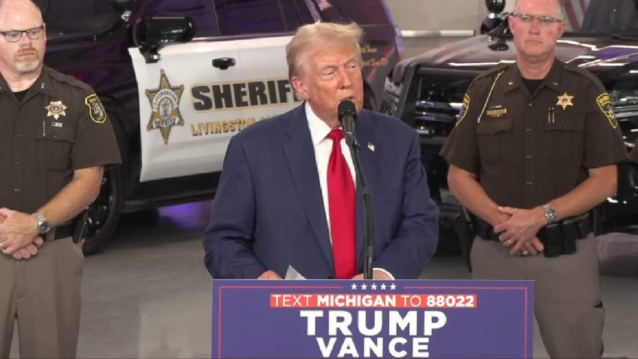 LIVE ~ President Donald J. Trump speaks on crime and safety in Howell, Michigan ~ August 20 2024