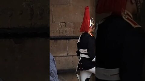 The kings guards guarding the arches #horseguardsparade