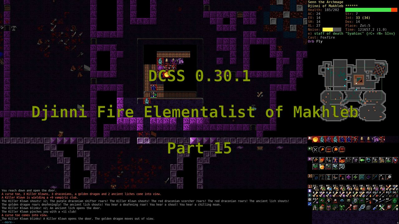 Dungeon Crawl Stone Soup 0.30.1 - Djinni Fire Elementalist of Makhleb - Part 15