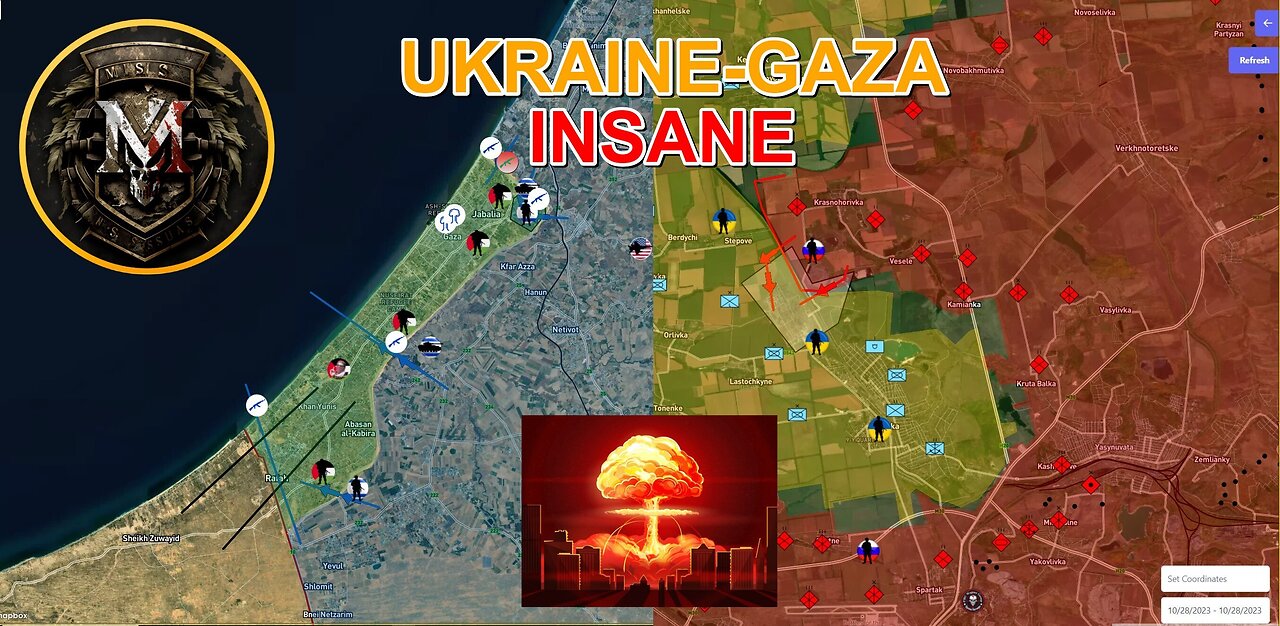 MADNESS | Bloody Massacre In Ukraine And Gaza. Military Summary And Analysis For 2023.10.28