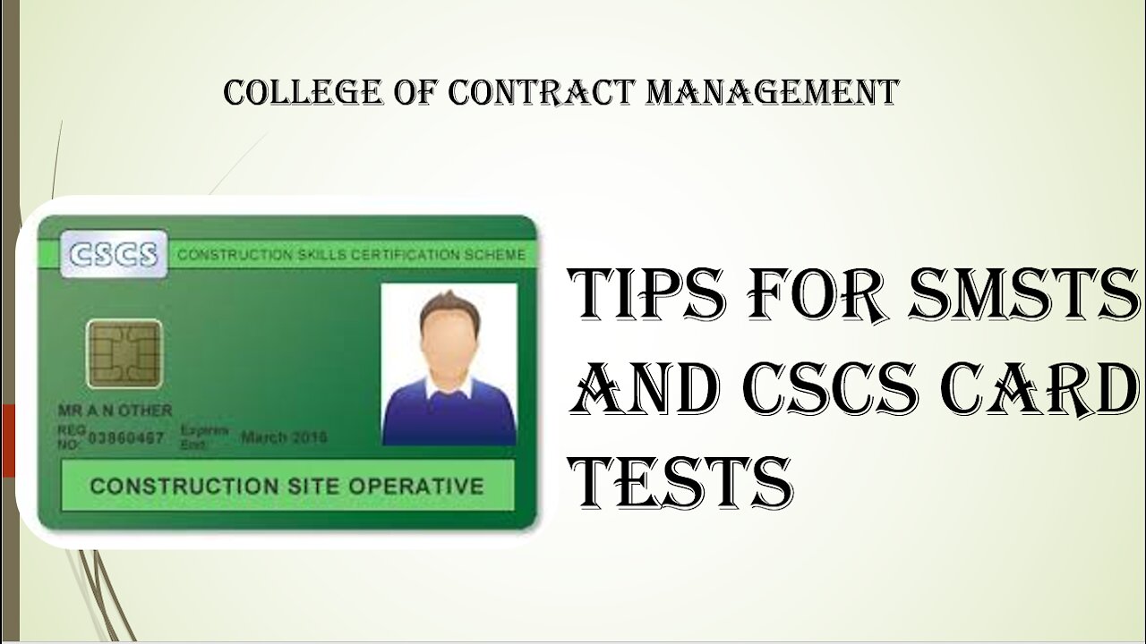 Tips For SMSTS and CSCS Card Tests