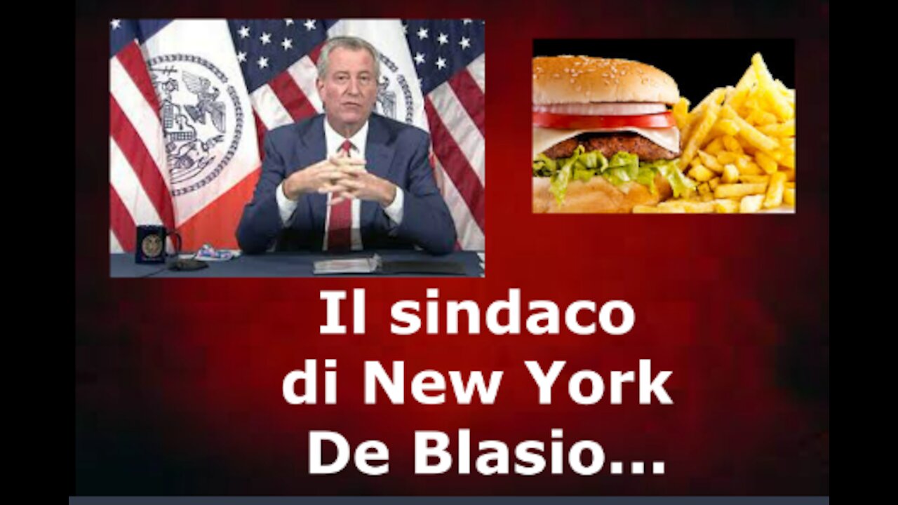 Il sindaco di New York De Blasio... Ve li offro se vi vaccinate”