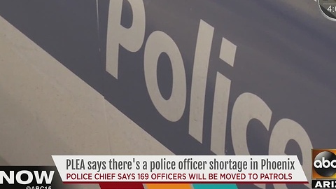 Phoenix police chief says there is an officer shortage