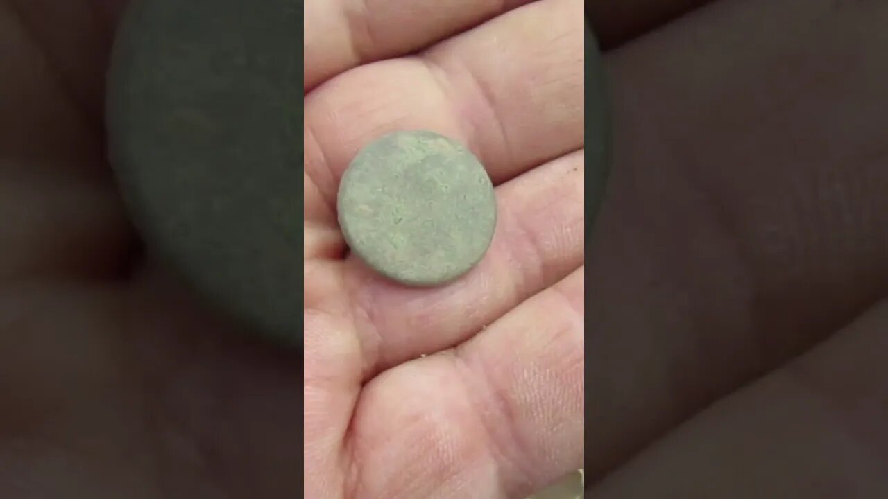 Flat Button!! #treasure #relic #coins #buttons #silverage #metaldetecting #history #coin #silver