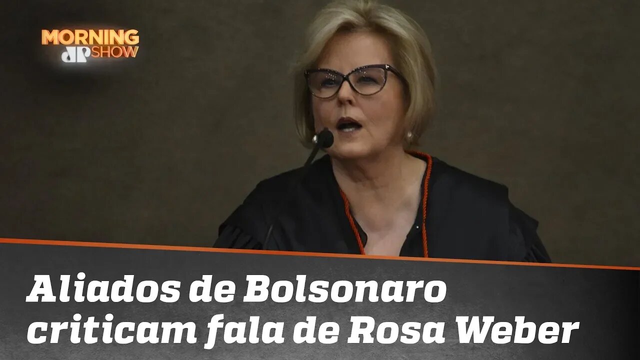 Aliados políticos de Bolsonaro criticam fala de Rosa Weber em evento de diplomação