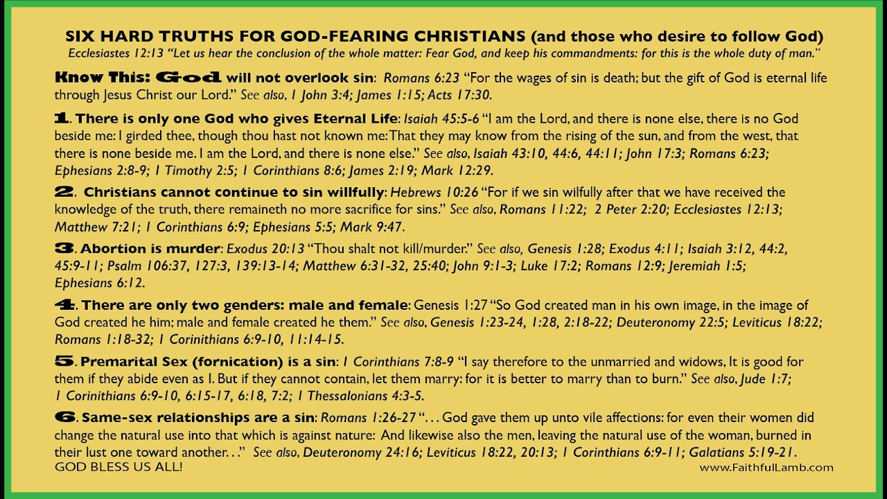 ONE MINUTE for GOD. Hard TRUTH: Christians CANNOT continue to WILLFULLY SIN.