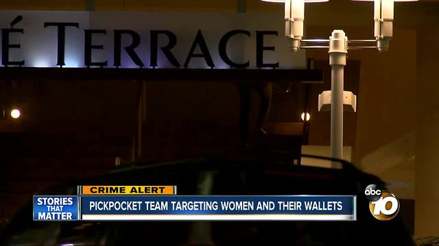 Pickpocketing team targets women and their wallets