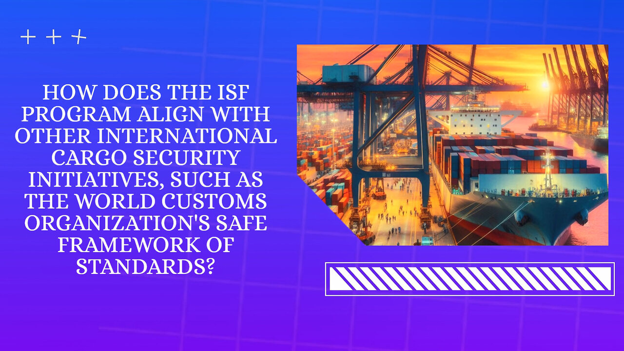 Securing International Trade: The ISF Program and the WCO's SAFE Framework