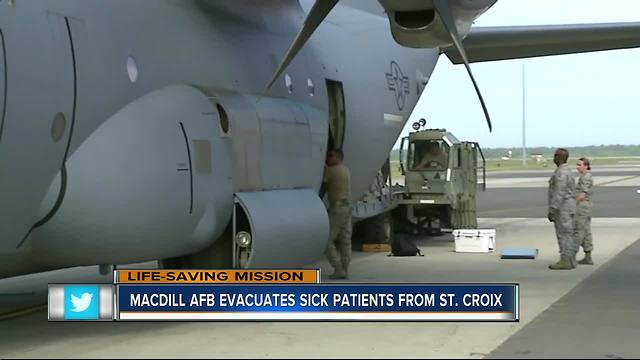 MacDill AFB evacuates sick patients from St. Croix