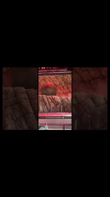 Dude gets smashed in the show!!!